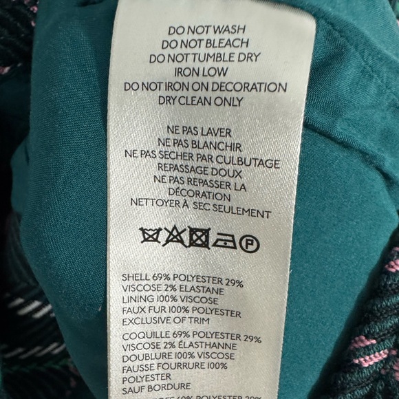 Anthropologie Maeve Plaid Crop Faux-Fur
Collar Coat Medium NWT - Picture 12 of 12